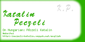 katalin peczeli business card